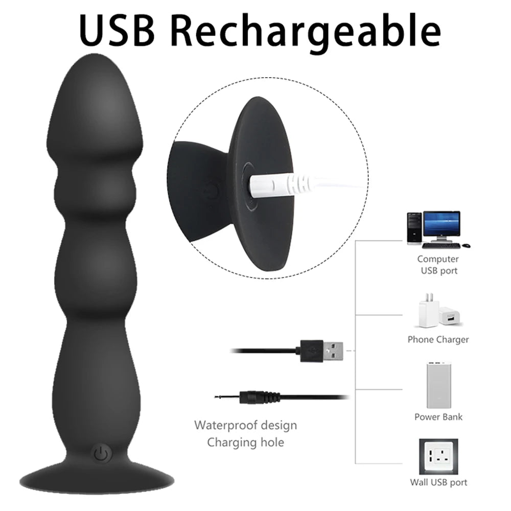 Remote Controlled Black Vibrating Dildo