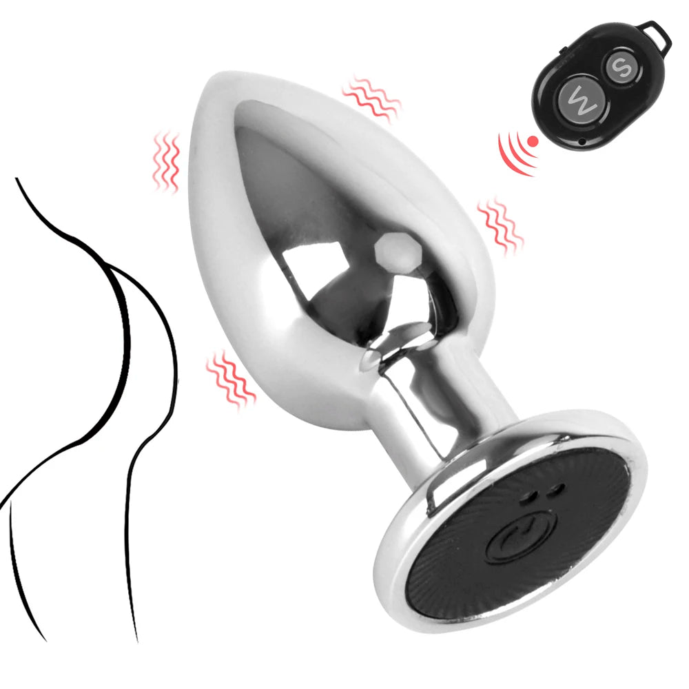 Metal Anal Plug Wireless Vibrators