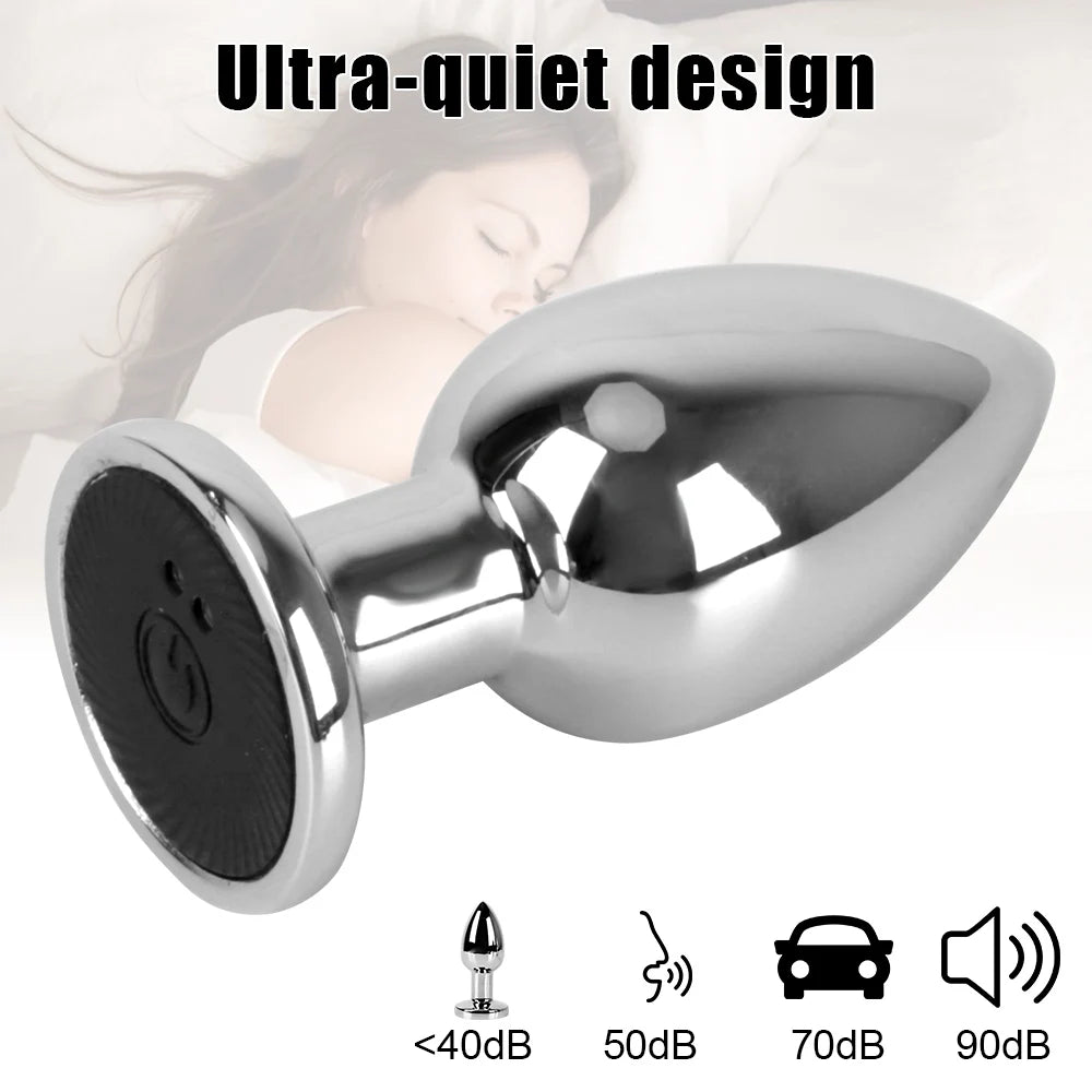 Metal Anal Plug Wireless Vibrators