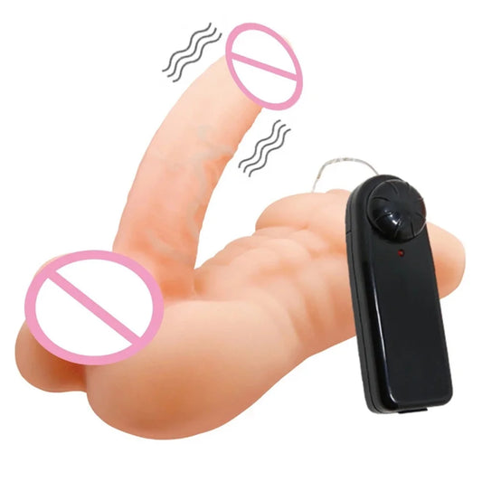 Male Torso Half Body Sex Doll Toy (Vibration) ball vibrator